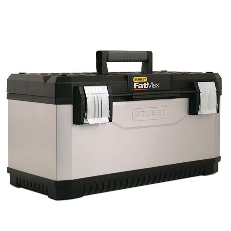 fatmax 23-inch metal-plastic tool box|stanley fatmax waterproof toolbox.